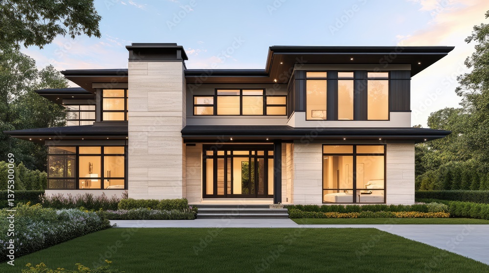 A wide view of a solar roof on a modern home, with neat panels arranged in rows, set against a bright, clear sky with space for text. A wide view of a solar roof on a modern home, with neat panels arranged in rows, set against a bright, clear sky with space for text.