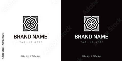 꽃을 싱장화한 입체적인 CI, BI, Symbol design