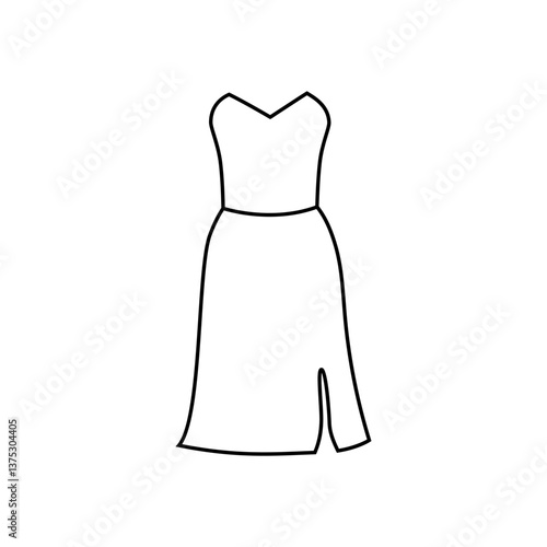 Dress icon vector. frock illustration sign. Fashion symbol or logo.