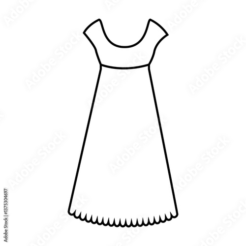 Dress icon vector. frock illustration sign. Fashion symbol or logo.