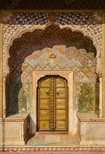 Rose gate in Jaipur city palace, India