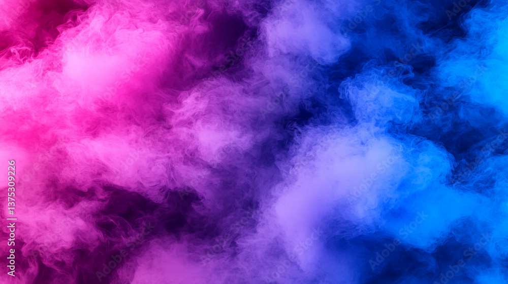 Obraz premium Abstract blurred purple and blue gradient background with soft clouds, creating dreamy and vibrant atmosphere. Ideal for artistic and creative projects