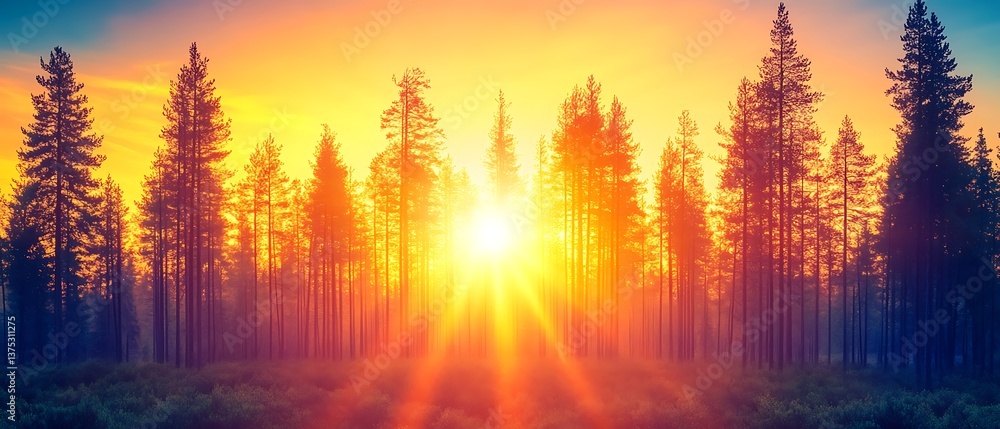 Fototapeta premium Sunrise Forest Radiance