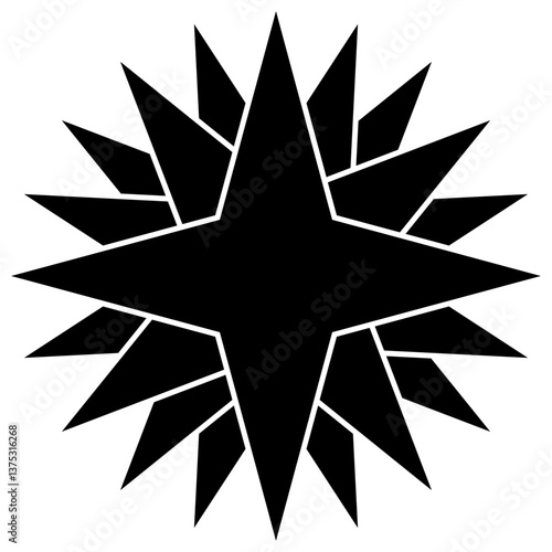 Bold Geometric Starburst Bl...