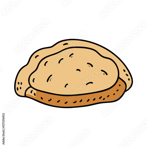 pita bread vector art, pita bread icon, food vector illustration