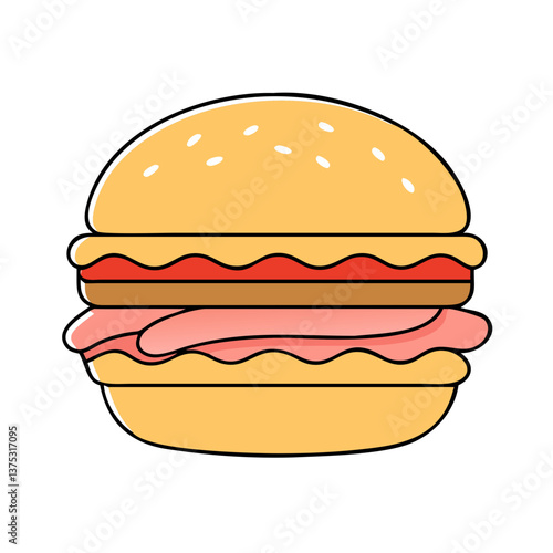 burger vector art, burger icon, food vector illustration