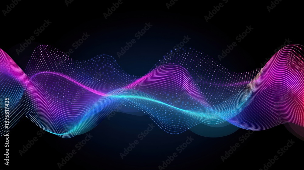 Abstract vibrant wave design Abstract vibrant wave design