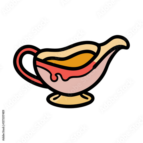gravy vector art, gravy icon, food vector illustration
