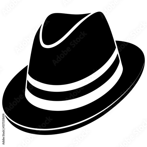 black hat isolated on white
