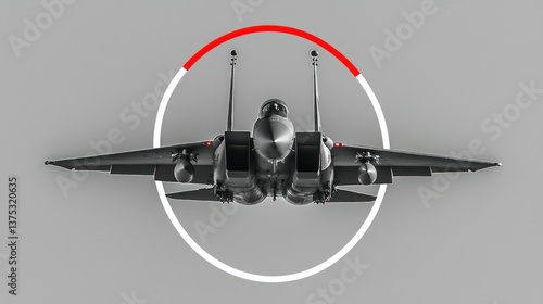 F-15 Eagle Fighter Jet Close Up: Aerial View