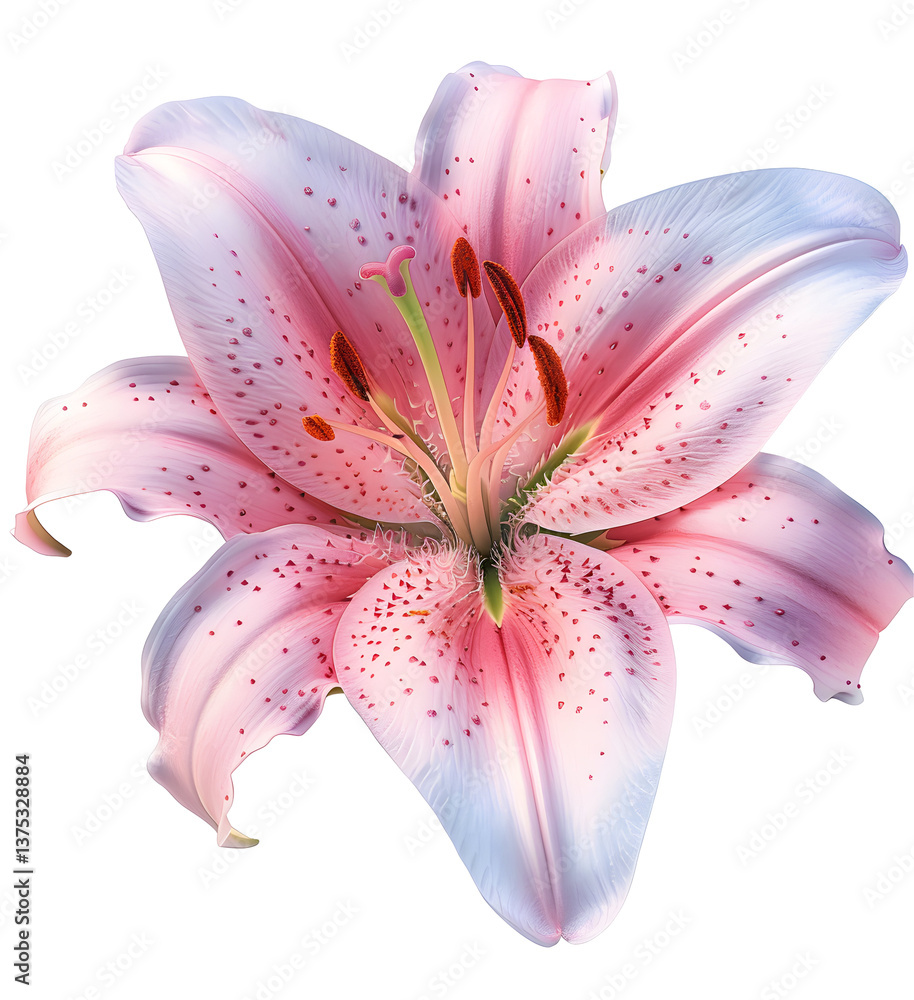 Naklejka premium pink lily flower