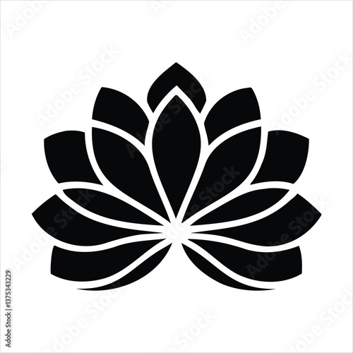 Black and white floral vector illustration design showcases an abstract flower pattern, a stylish element for vintage decoration