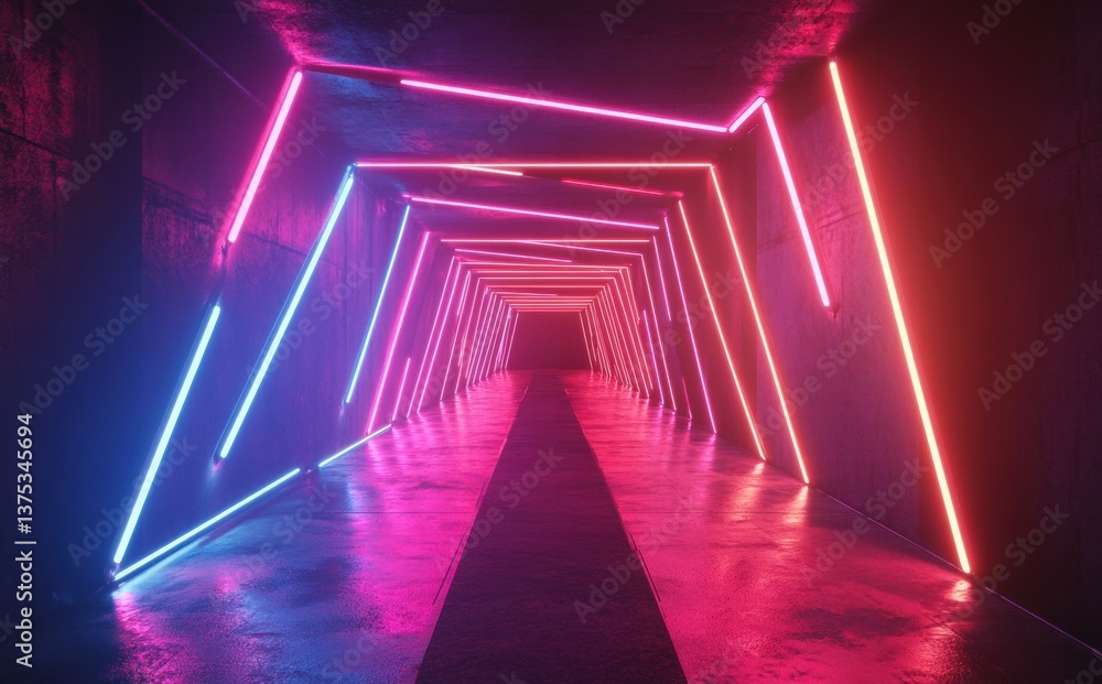 Fototapeta premium red carpet in the tunnel