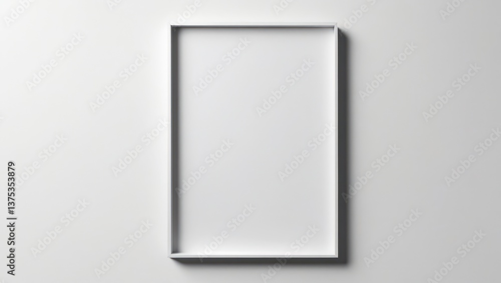 Closeup of empty white rectangle poster Closeup of empty white rectangle poster