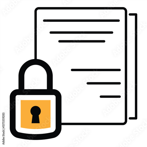 confidentiality agreement thin line icon isolated on white background. Confidentiality agreement trendy illustration. vector illustration