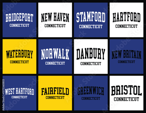 Connecticut Cities by Population t shirt bundle