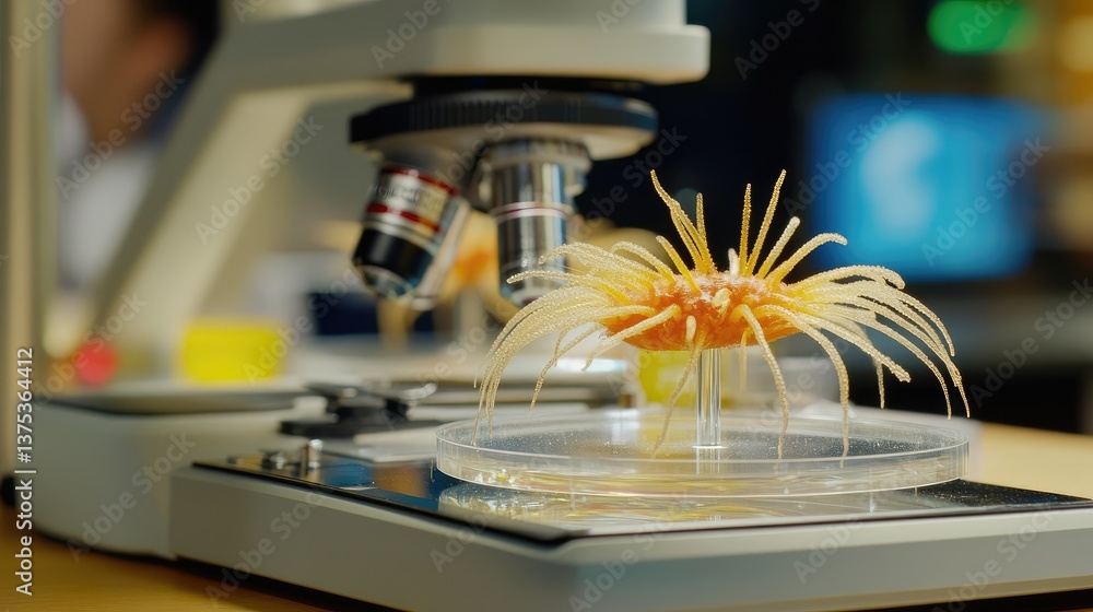 Close-up of a microscope sliderevealing detailed parasiticorganisms under highmagnification, showcasingscientific research andmicrobiology concepts in alaboratory setting. Close-up of a microscope sliderevealing detailed parasiticorganisms under highmagnification, showcasingscientific research andmicrobiology concepts in alaboratory setting.