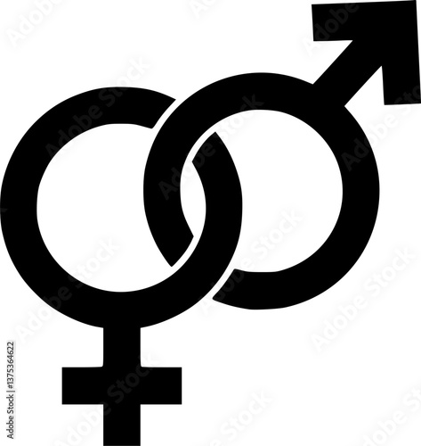 Simple vector icon gender male, female
