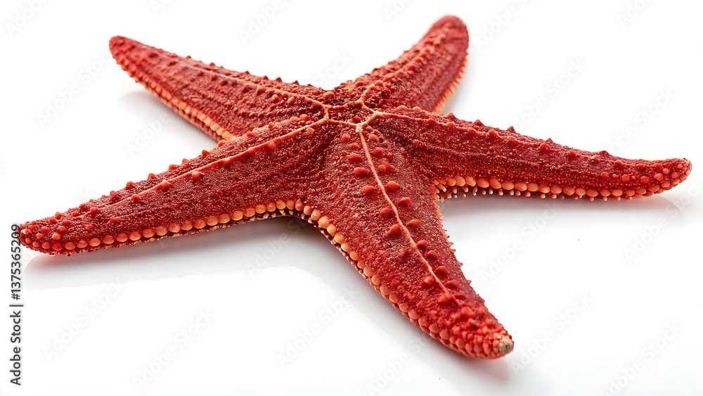 Majestic Red Starfish A Close-Up View of Ocean Life Majestic Red Starfish A Close-Up View of Ocean Life