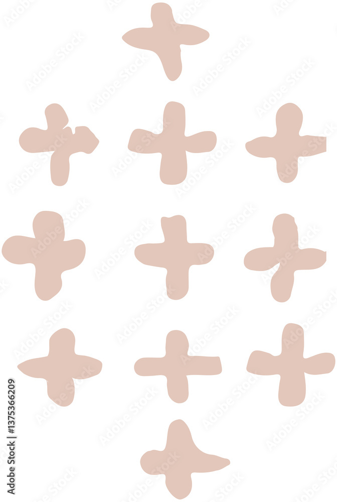 Obraz premium Doodle crosses