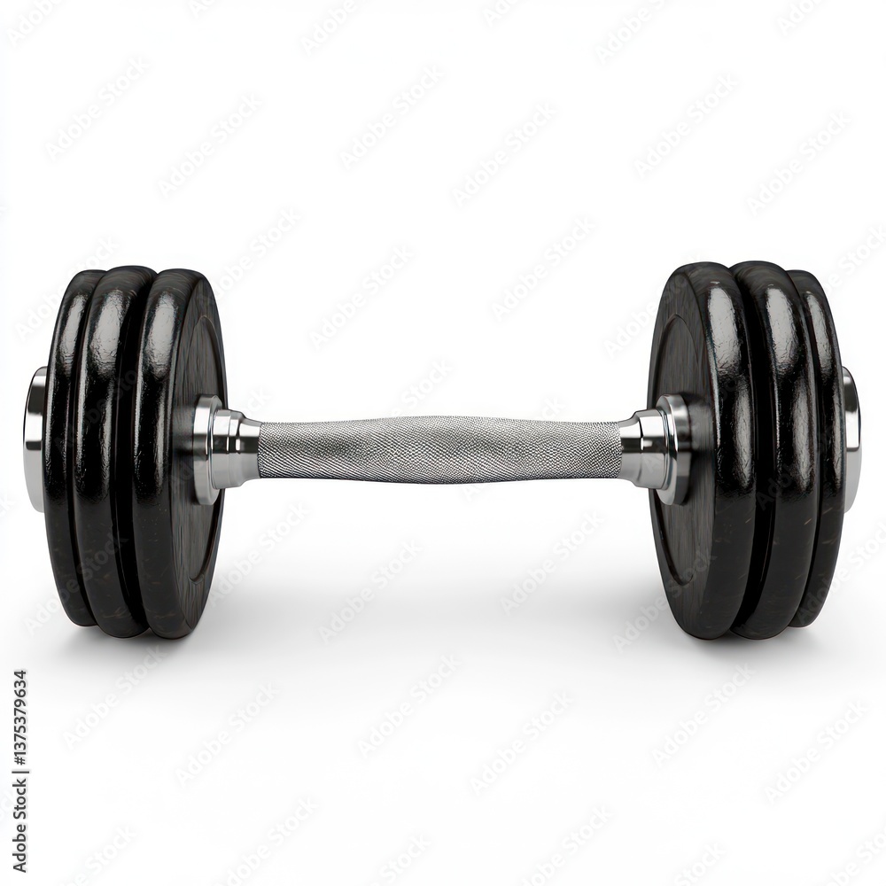 Dumbbell for Strength Training on White Background Still Life Dumbbell for Strength Training on White Background Still Life