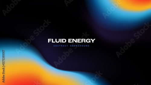 Fluid abstract background with vibrant gradient waves and smooth color transitions. Modern, futuristic design suitable for digital art, presentations, web design, and branding. Vector illustration.