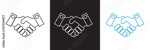 Trust Stroke icon collections.  Design for decoration, sticker, icon, kids etc. Vector illustration. isolated on white and black background. 