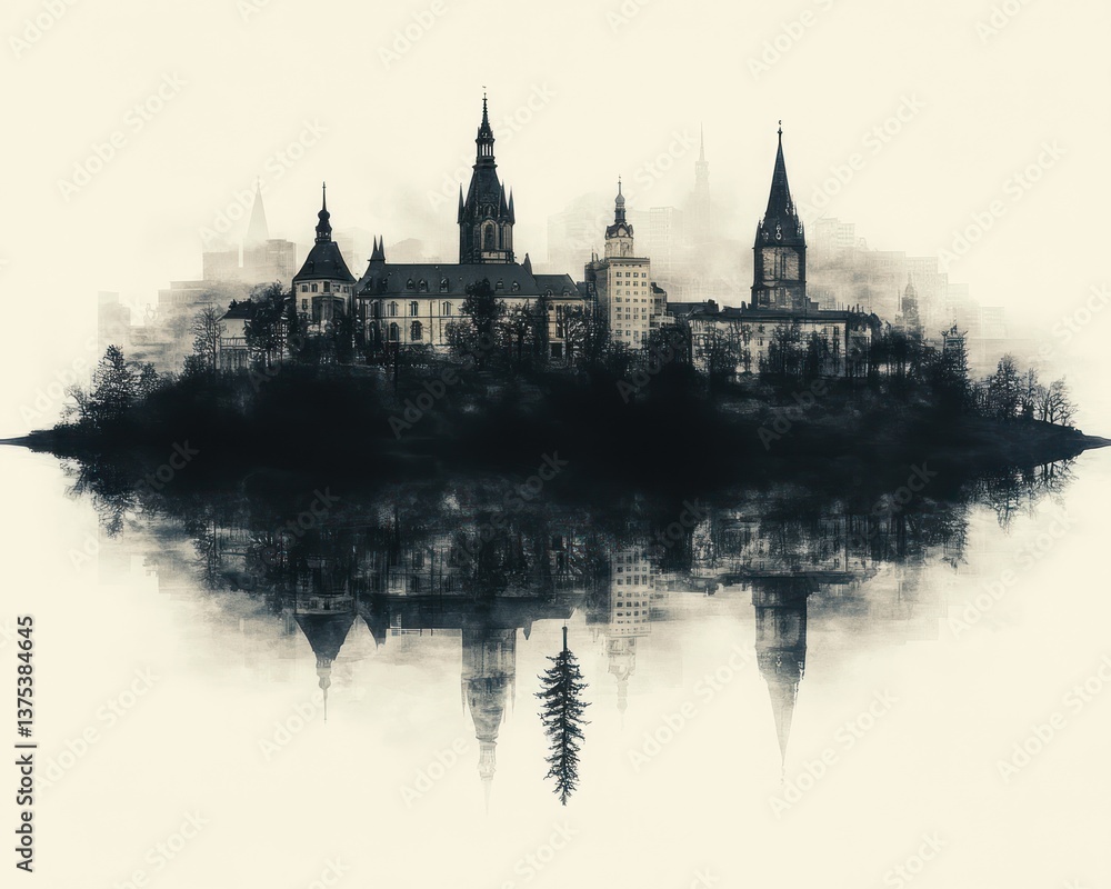 Luxembourg City Skyline Silhouette Minimalist Art Design Luxembourg City Skyline Silhouette Minimalist Art Design