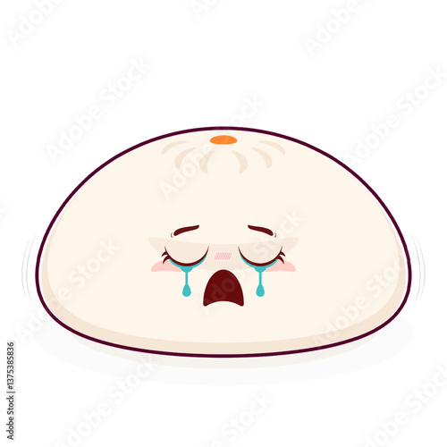 steamed buns crying face cartoon cute