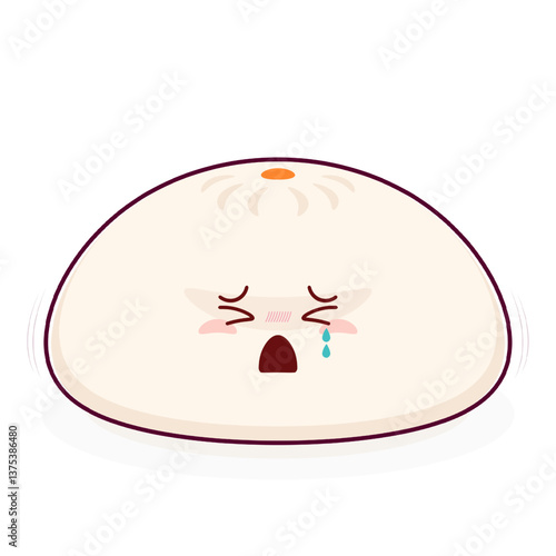 steamed buns crying face cartoon cute