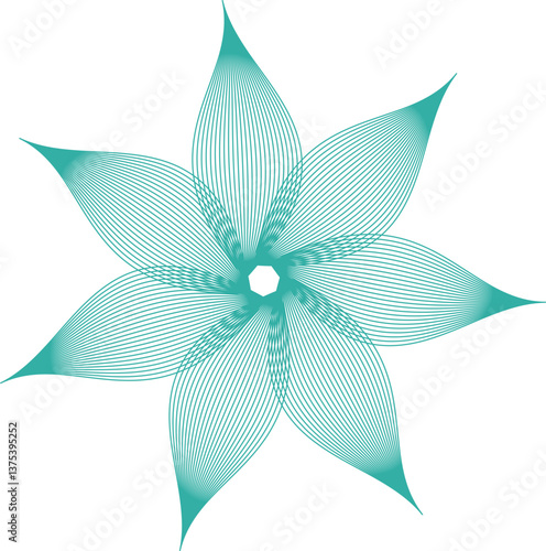 Spring flower. Vector element for diploma, certificate, currency, voucher or money design. EPS 10 version.