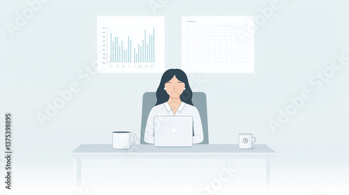 Analytical Businesswoman at...