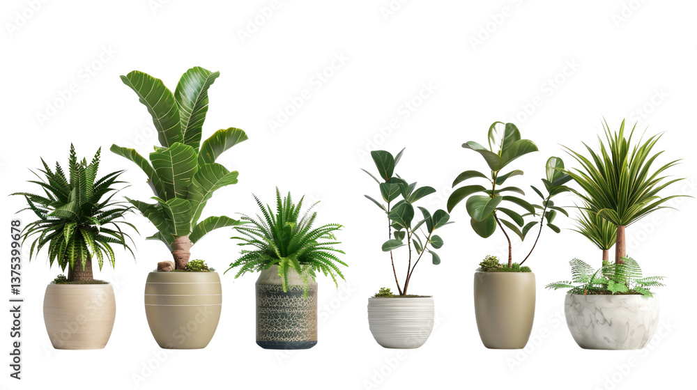 Variety of Potted Plants: A collection of various potted plants showcasing a diverse range of textures and forms, perfect for adding life and natural beauty to any space. Variety of Potted Plants: A collection of various potted plants showcasing a diverse range of textures and forms, perfect for adding life and natural beauty to any space.