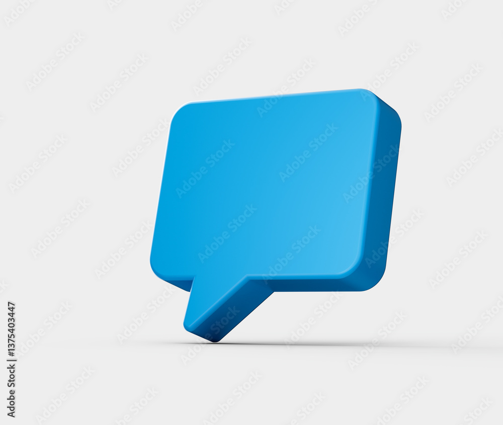 3D Blue chat icon, symbolizing messaging, communication and conversation. 3d illustration 3D Blue chat icon, symbolizing messaging, communication and conversation. 3d illustration