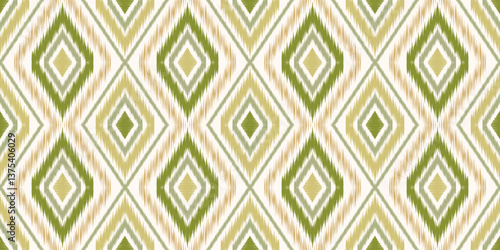 Ethnic ikat seamless pattern.beautiful pattern. floral embroidery, bohemian style, abstract flower art print. ethnic ikat abstract art. seamless fabric. ikat design for fabric, wallpaper, clothing.	