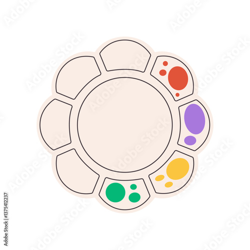 Palette with paints