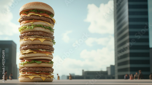 Giant Burger: A towering, m...