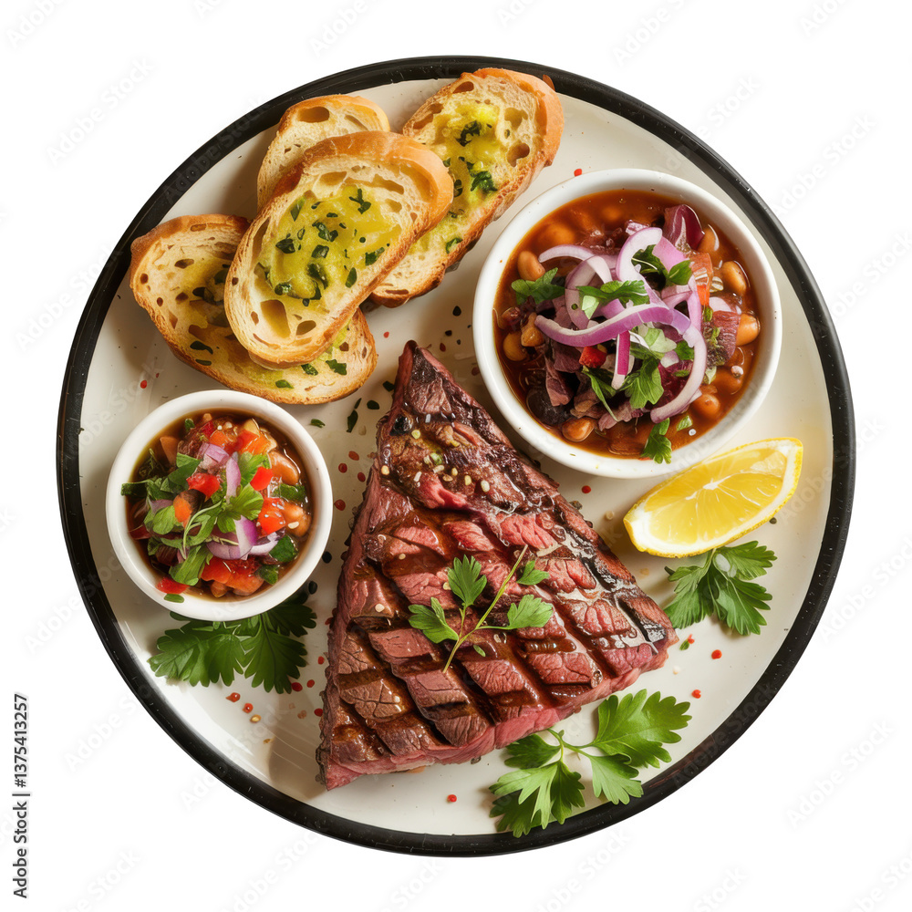 Santa Maria Tri-Tip with Salsa, Beans, and Grilled Bread Santa Maria Tri-Tip with Salsa, Beans, and Grilled Bread