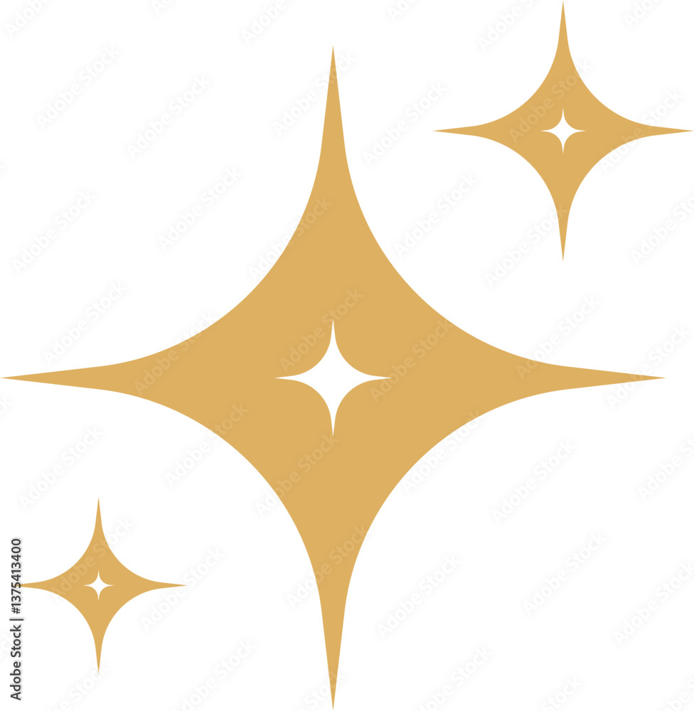 Obraz premium Sparkle Stars Minimalist Simple Basic Drawing