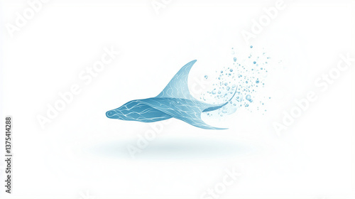 Manta Ray's Grace: A sleek,...