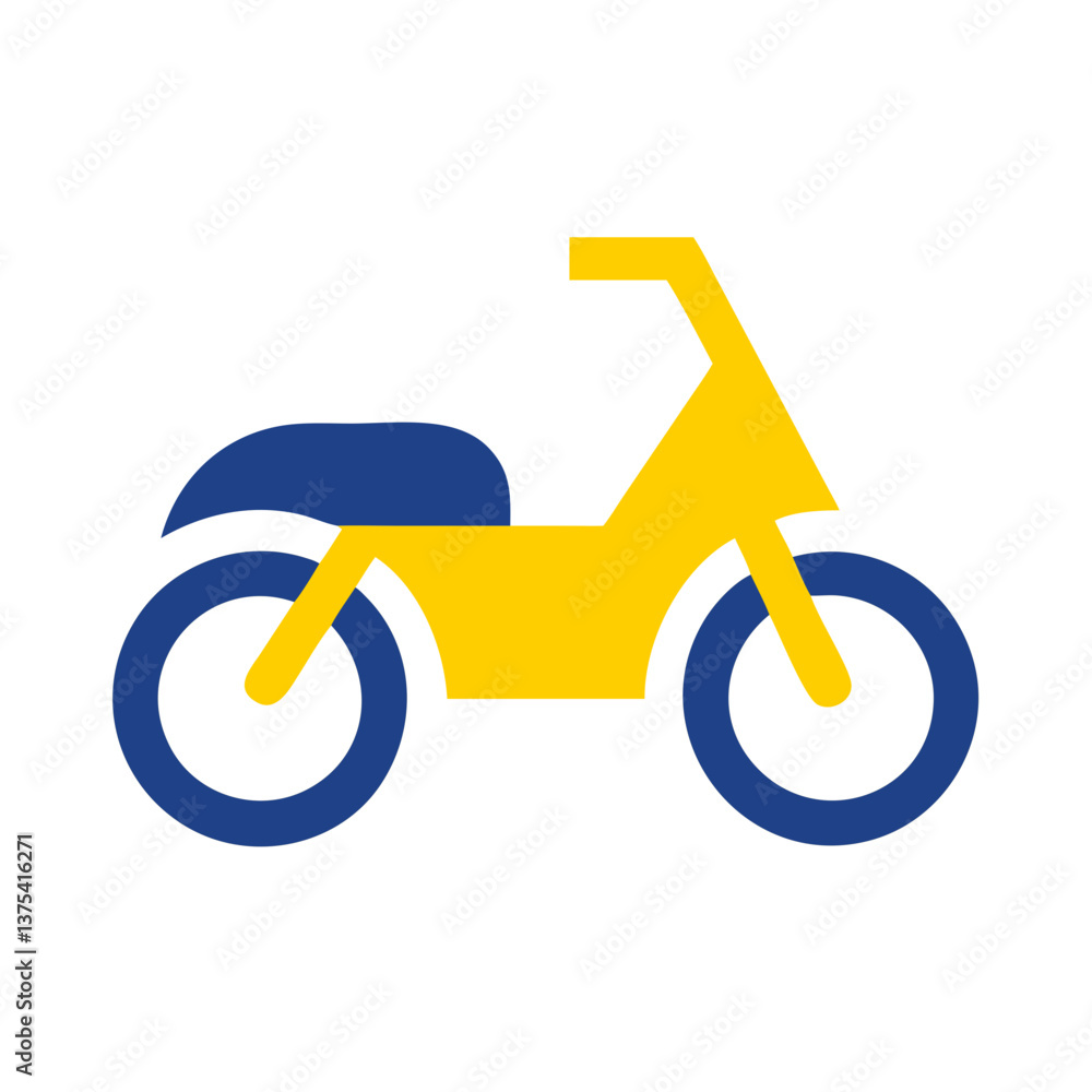 Motorcycle icon in flat vector design Motorcycle icon in flat vector design