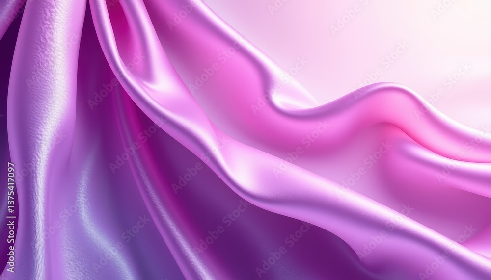 Fototapeta premium Soft Deep Purple and Pink Flowing Fabric