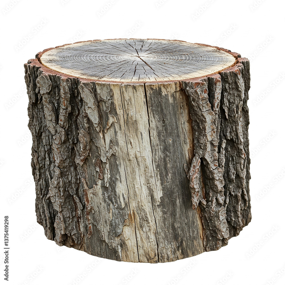 Obraz premium stump on white background