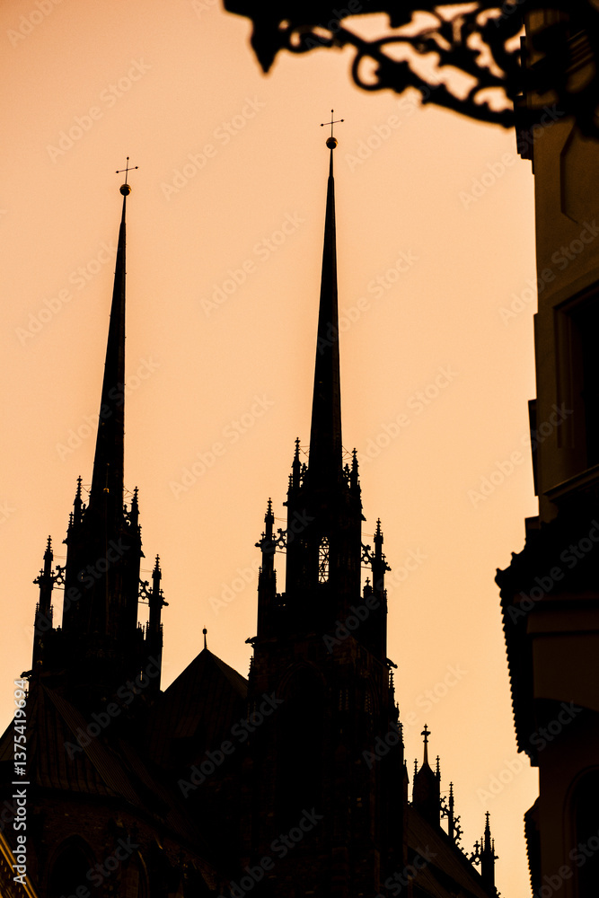 Fototapeta premium Brno, Kathedrale, Tschechische Republik, Südmähren, Brünn