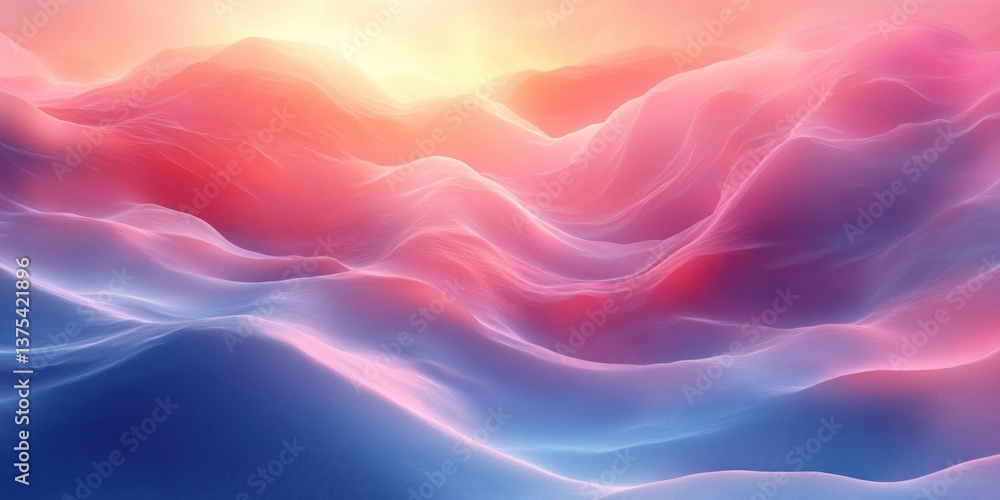 Abstract Gradient Background Soft Pastel Colors Ethereal Light Vector Texture Blend Pink Orange Yellow Watercolor