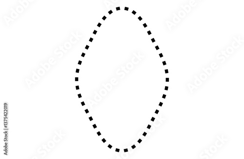 ひし形の破線ふきだし