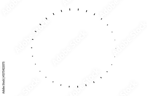 破線と点線のふきだし＿正円