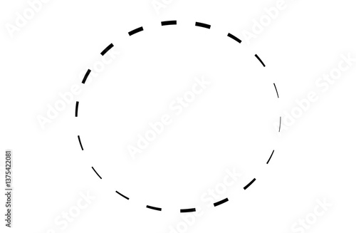 破線のふきだし＿正円