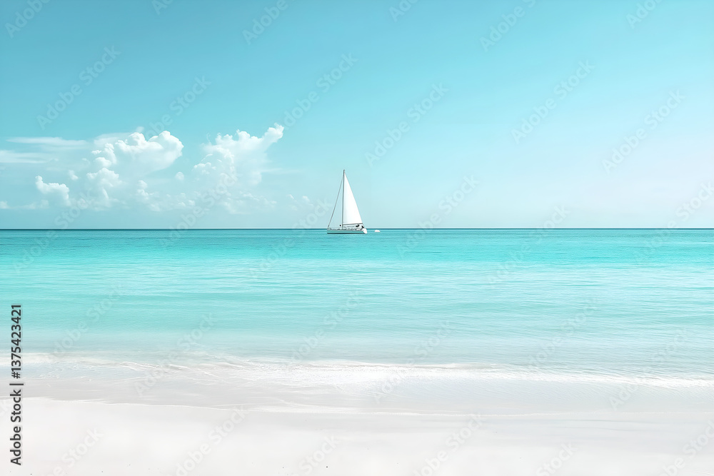 Fototapeta premium sailing boat on the sea