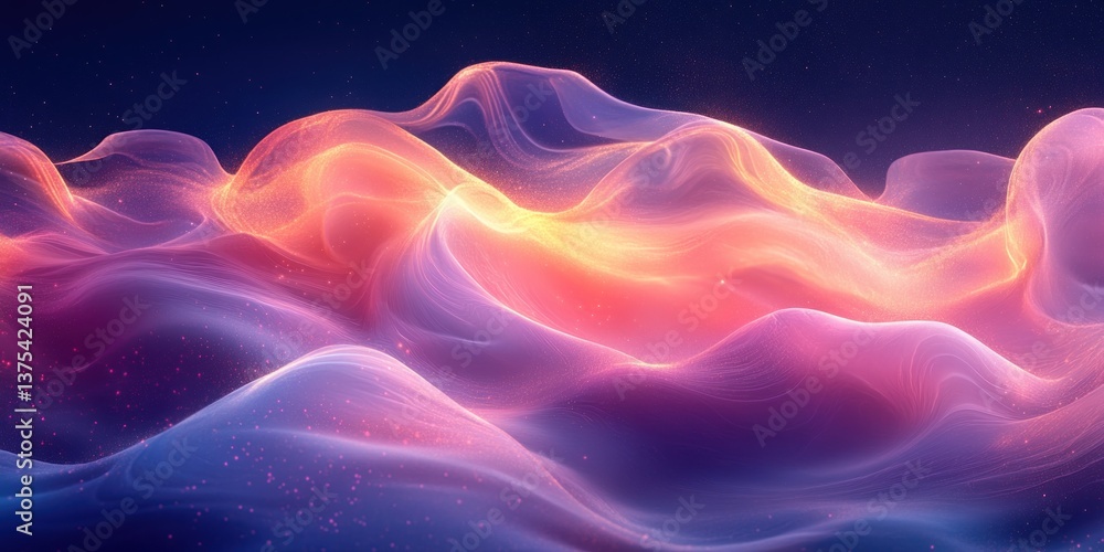 Fototapeta premium Colorful gradient background abstract soft pastel pink orange yellow texture dreamy vector blur glow